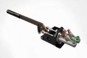 Dual-cylinder hydraulic handbrake, horizontal