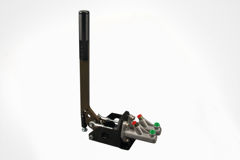 Dual-cylinder hydraulic handbrake, vertical