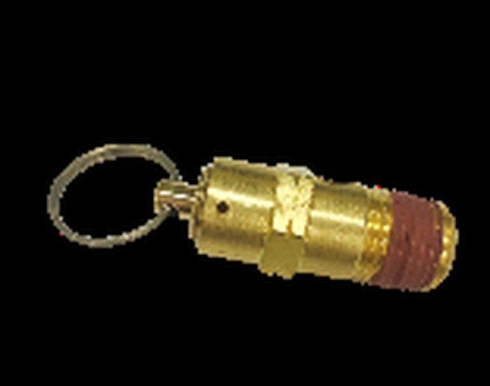 Brass safety valve with ring