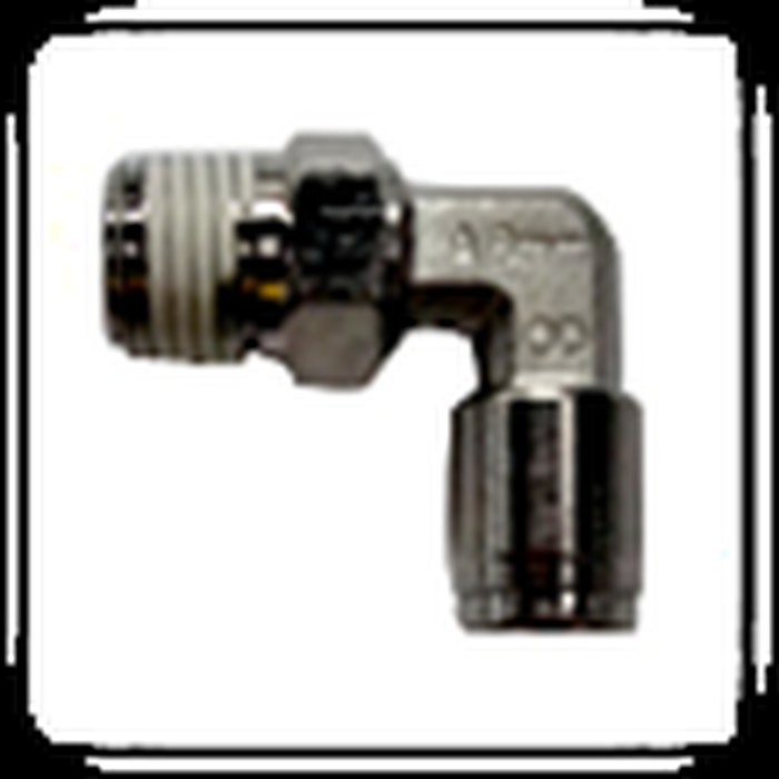 Black elbow push fitting
