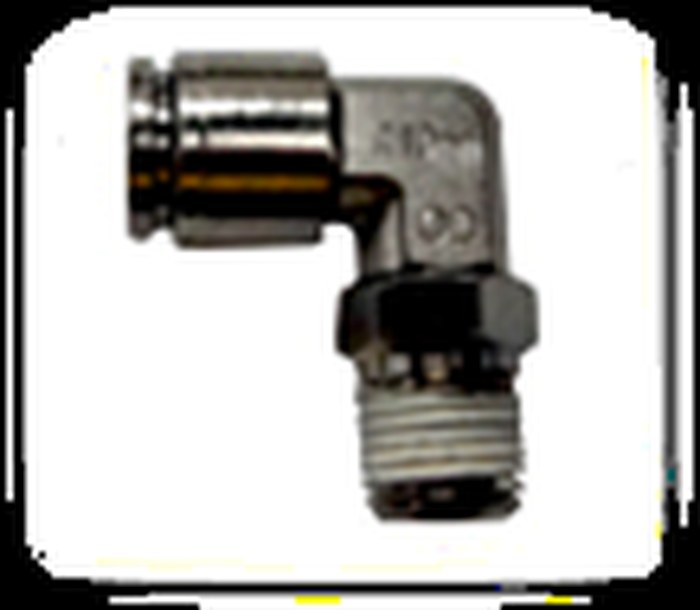 Black elbow push fitting
